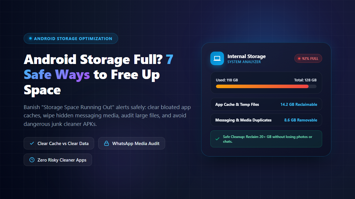 Android Phone Storage Full? 7 Safe Ways to Free Up Space Without Losing Data