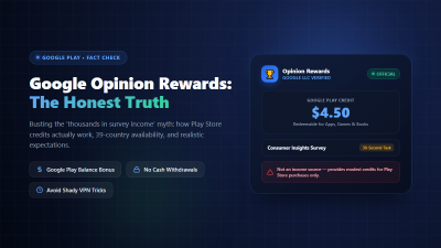 Google Opinion Rewards Review: The Honest Truth Behind the Survey Income Myth