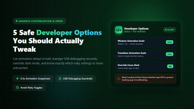 5 Safe Android Developer Options Settings You Should Actually Change