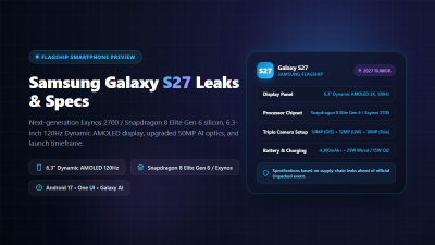 Samsung Galaxy S27 Leaks: Expected Specs, Features, Camera, and Launch Date
