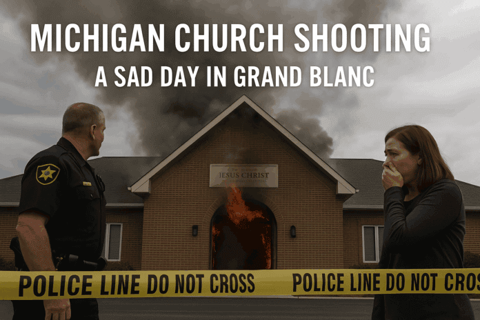 Michigan church shooting tragedy in Grand Blanc with police and emergency response