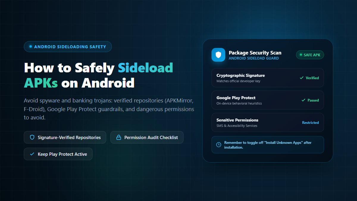 How to Safely Sideload APK Files on Android: The Complete Security Guide